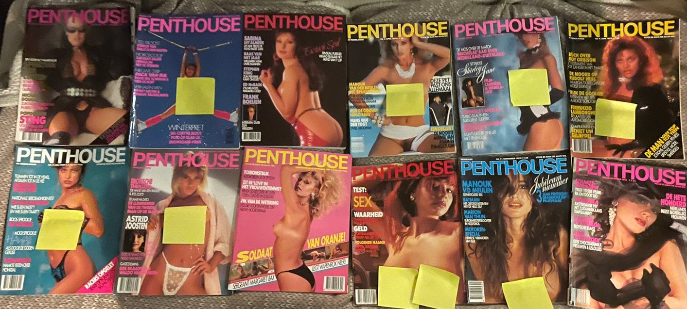 Vintage Penthouse jaargang 1989 – Complete jaargang 12st, Ophalen of Verzenden, Zo goed als nieuw