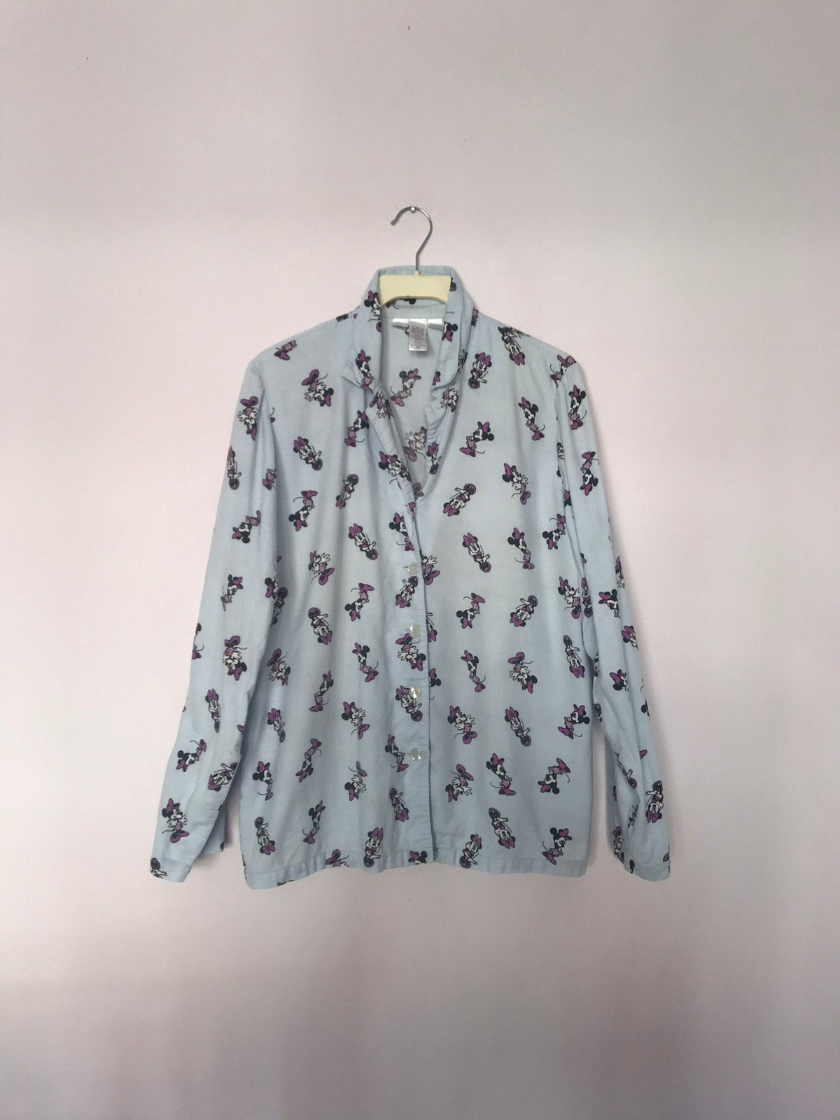 Disney Minnie Mouse pyjama lichtblauw S/M, Disney, Ophalen of Verzenden, Gedragen, Maat 34 (XS) of kleiner