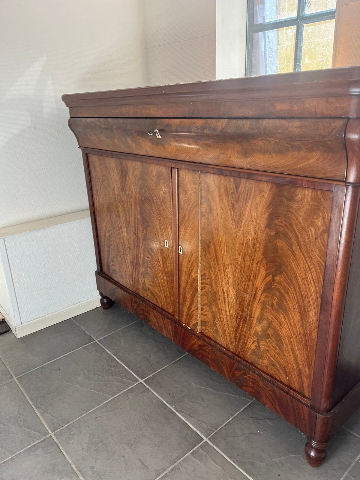 Dressoir mahonie hout, Gebruikt, 100 tot 150 cm, 25 tot 50 cm, Overige houtsoorten
