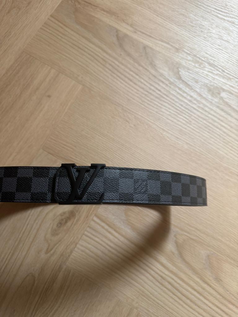 Luxe designer riem - Damier Ebène - Zwart - 110, Ophalen of Verzenden, Zo goed als nieuw, Zwart