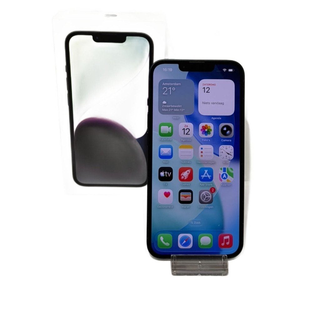 iPhone 14 128GB Midnight Accu95% Nette Staat Compleetin Doos, Telecommunicatie, 128 GB, Zwart, Ophalen of Verzenden, Zo goed als nieuw