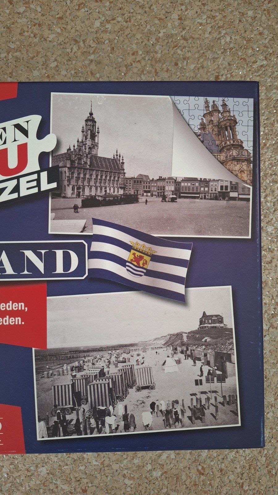 Toen & Nu Puzzel Zeeland - 1000 stukjes, Ophalen of Verzenden, 500 t/m 1500 stukjes, Gebruikt, Legpuzzel