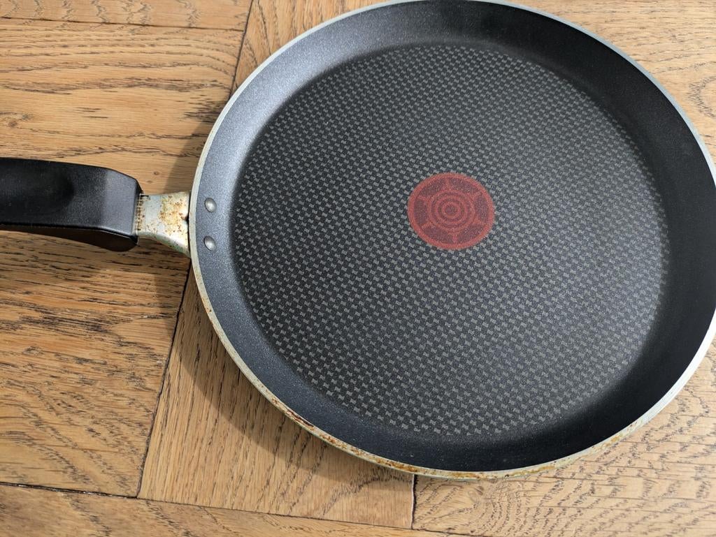 Jamie Oliver Tefal crêpepan, diameter 25 cm, pannenkoekenpan, Ophalen of Verzenden, Zo goed als nieuw, Overige materialen, Koekenpan of Braadpan