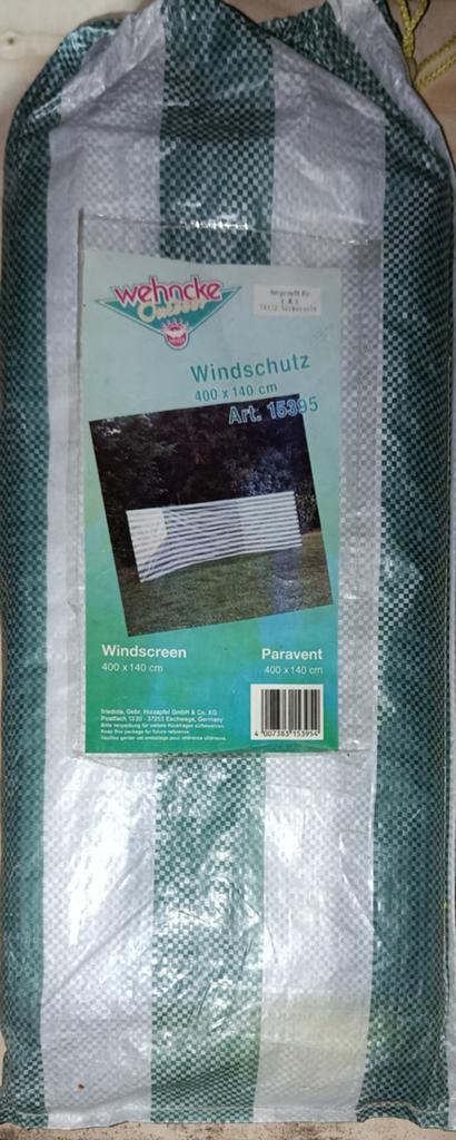 Wehncke Windscherm 400x140 cm - Nieuw in verpakking, Caravans en Kamperen, Windschermen, Ophalen of Verzenden, Nieuw