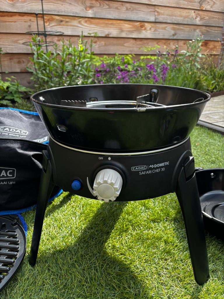 Cadac Safari Chef 30 HP Deluxe – doorgewinterde BBQ-held, Ophalen, Zo goed als nieuw