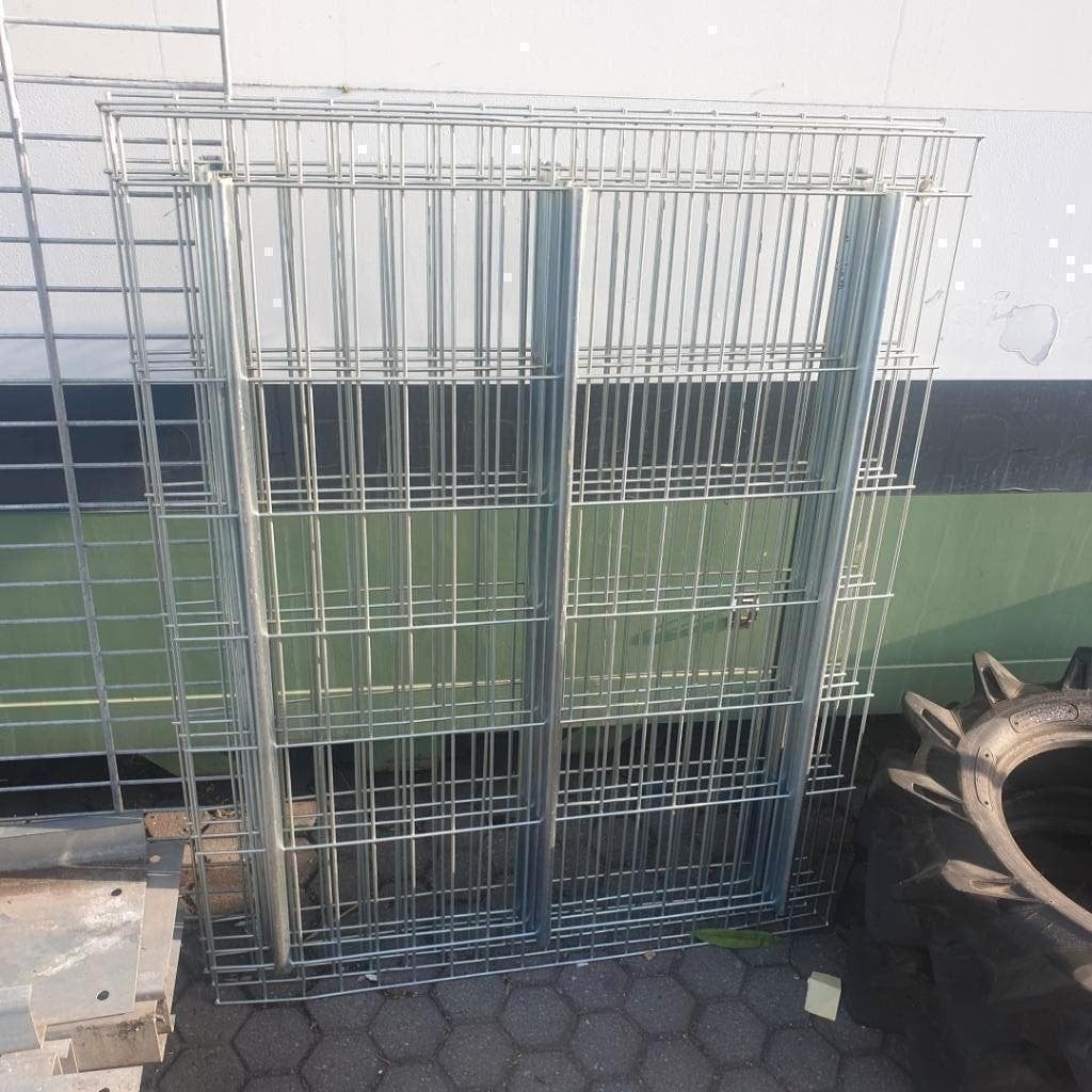 4x metalen gaas schappen voor stelling palletstelling, Ophalen, Gebruikt