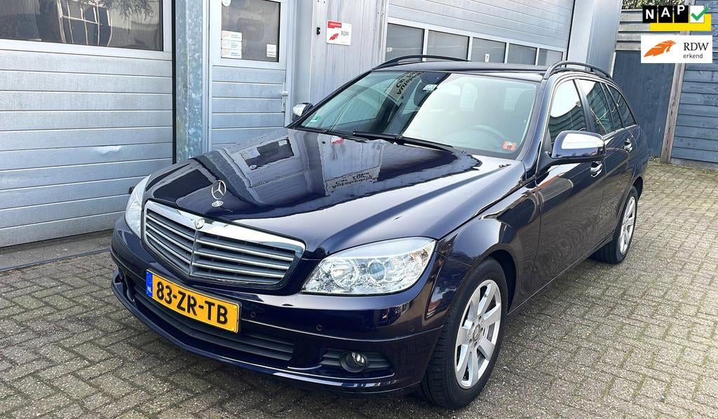 Mercedes-Benz C-klasse Estate 200 K Business Class 2008, Auto's, Mercedes-Benz, 13 km/l, Zwart, 4 cilinders, Blauw
