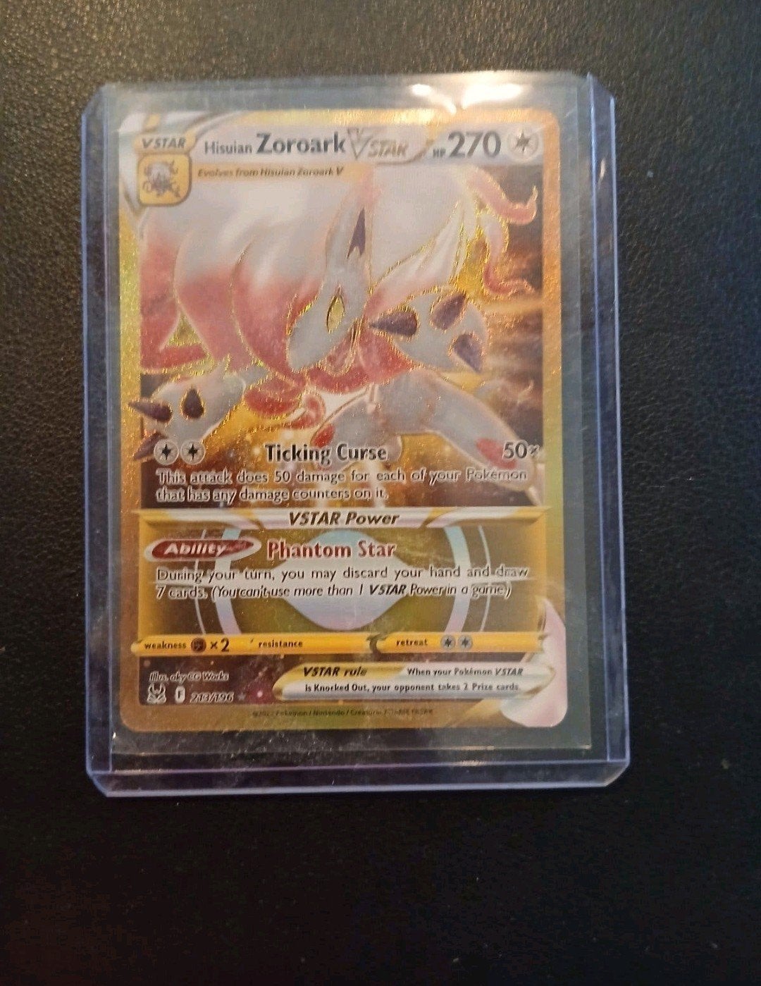 Hisuian Zoroark VSTAR Pokémon Kaart, Ophalen of Verzenden, Nieuw, Losse kaart, Foil