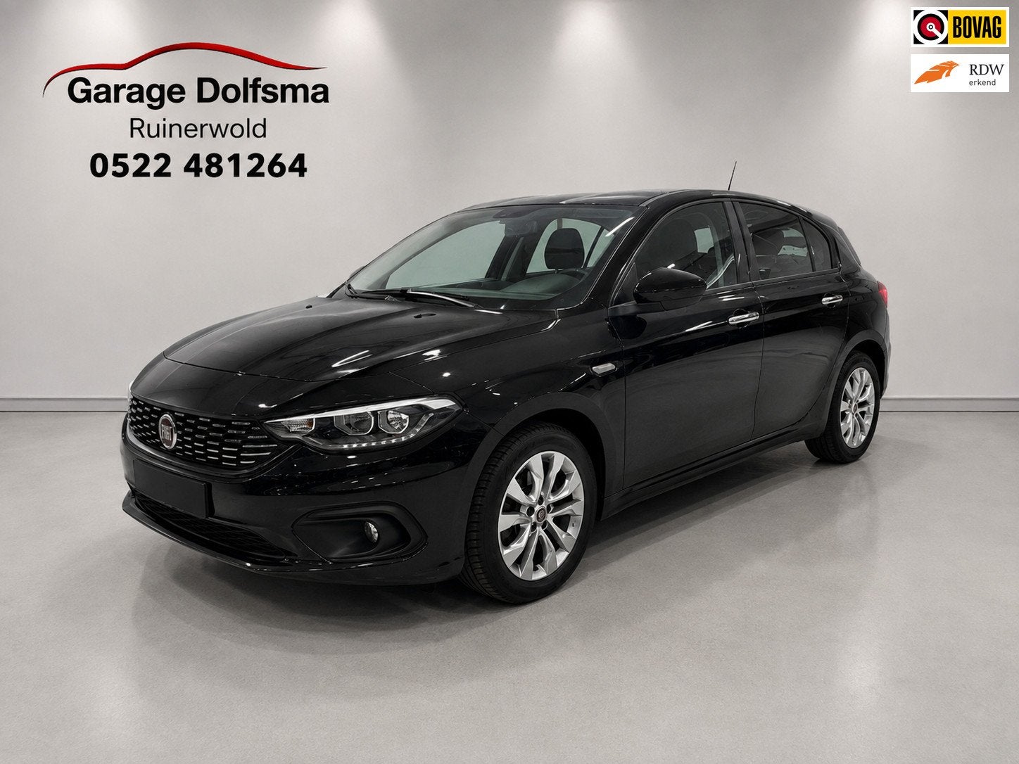 Fiat Tipo 1.6 16v Business Lusso-AUTOMAAT-CAMERA-LEER-TREKHA, Auto's, Fiat, Gebruikt, 4 cilinders, Zwart, Bedrijf
