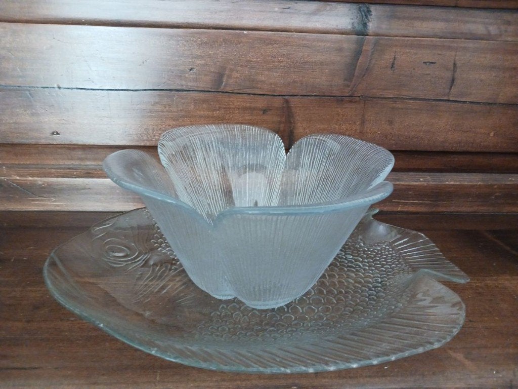 visschaal + salade bowl, Ophalen, Nieuw, Overige stijlen, Glas