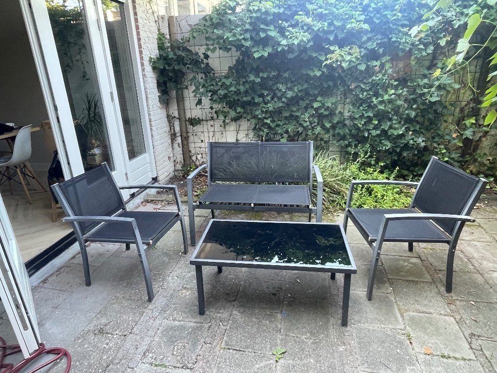 Tuinset 4 delig (bankje + 2 stoelen + tafeltje), Ophalen, Gebruikt, Bank, Tuinset