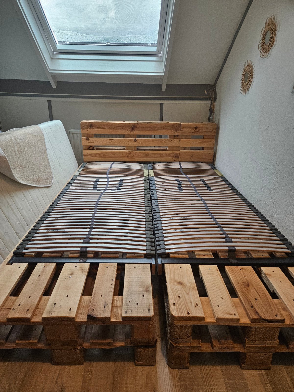 Tweepersoons palletbed, Ophalen, 210 cm, Tweepersoons, 160 cm