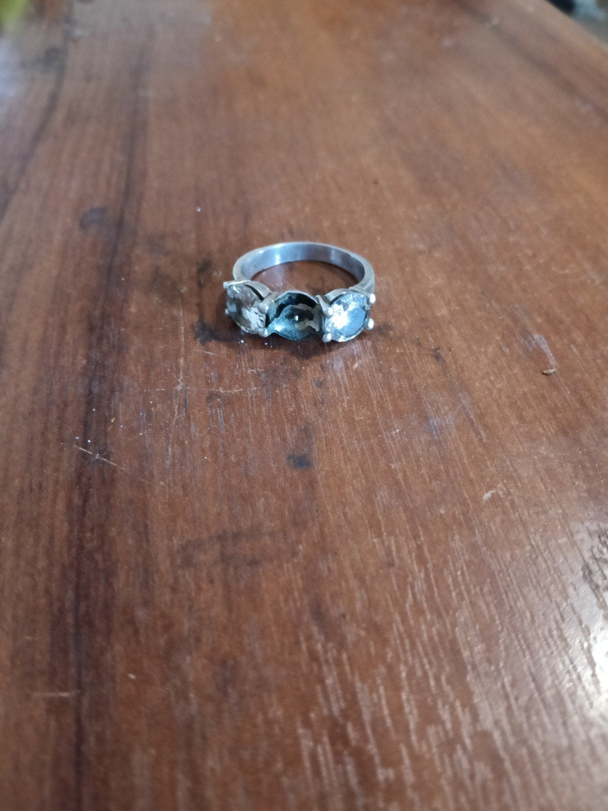 Zilveren ringen met edelstenen - set van 2, Gebruikt, Ophalen of Verzenden, 17 tot 18, Met edelsteen