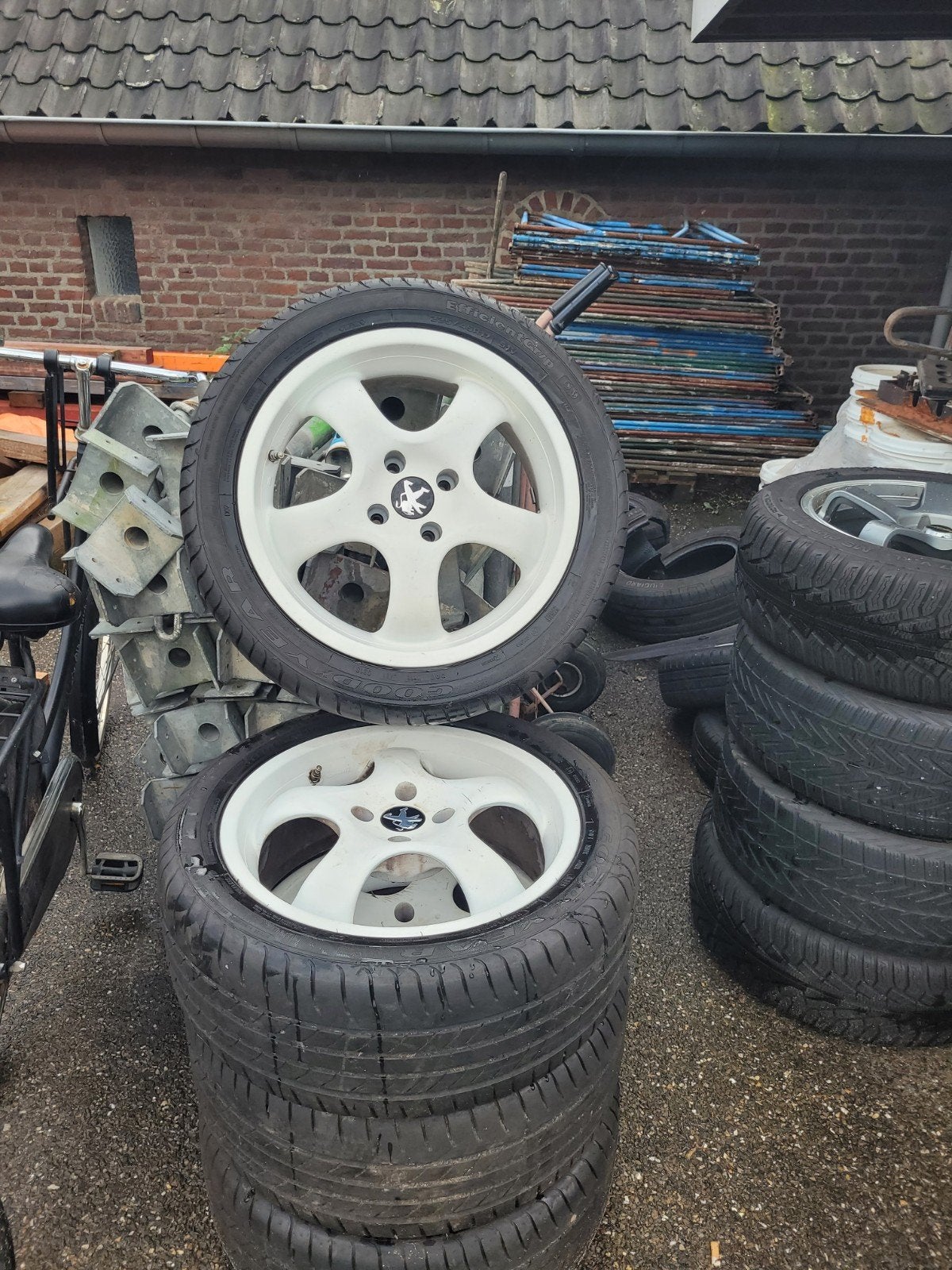 17 inch Peugeot 306 GTi/S16 Velgen wit, Ophalen, Gebruikt
