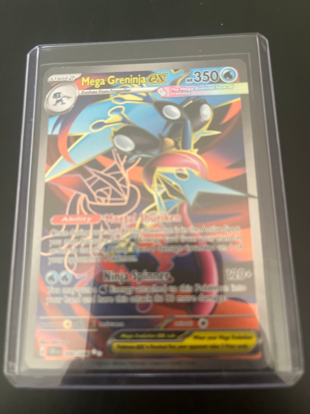 Mega Greninja CRI 100, Ophalen of Verzenden, Zo goed als nieuw, Losse kaart, Foil