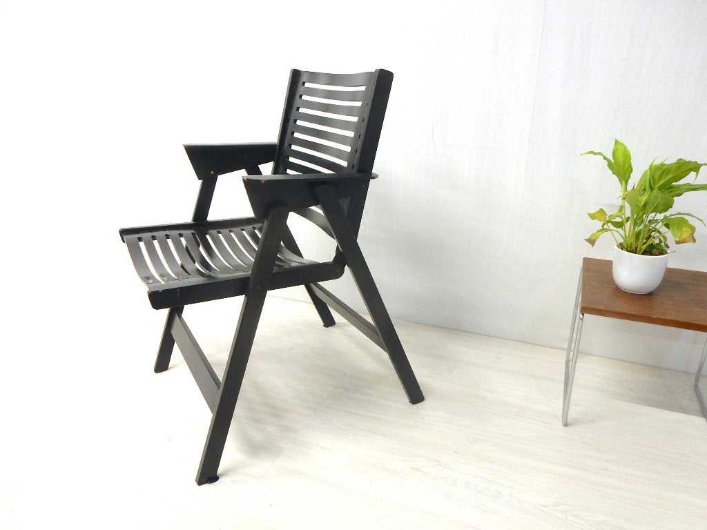 retro vintage Niko Kralj Stol klapstoel stoel Rex jaren 60, Gebruikt, ., Zwart, Vintage