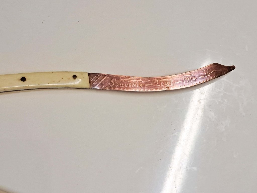 ZELDZAAM eerste wereldoorlog briefopener KAMPZEIST trenchart, Verzamelen, Ophalen of Verzenden, Nederland