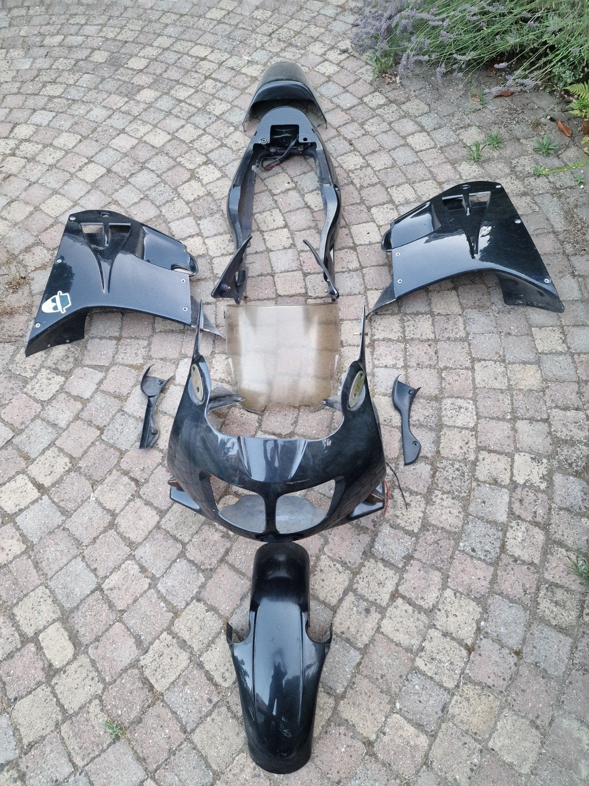 zwarte Pferrer kuipwerk set voor Honda VFR 750 F (RC36 II), Motoren, Ophalen, Gebruikt