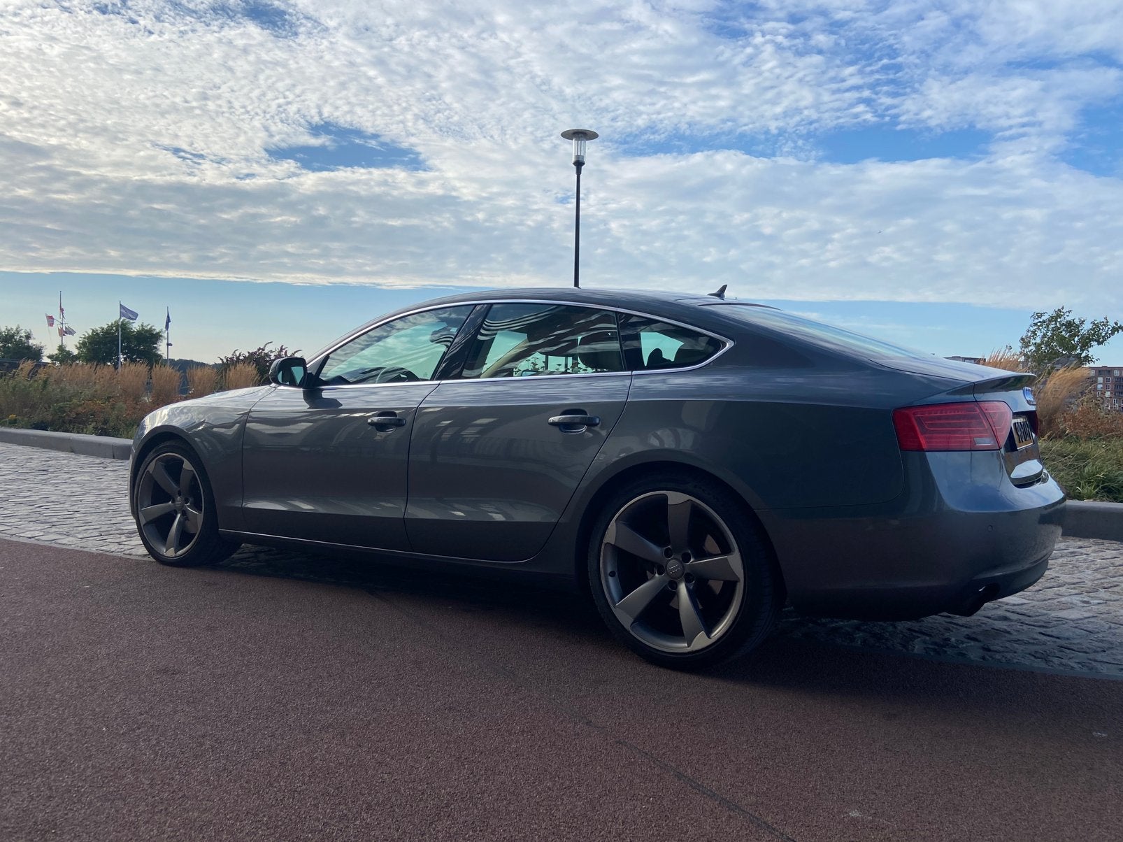 Audi A5 1.8 Tfsi 125KW Sportback 2012 Grijs, Auto's, Voorwielaandrijving, Stof, Beige, 4 cilinders