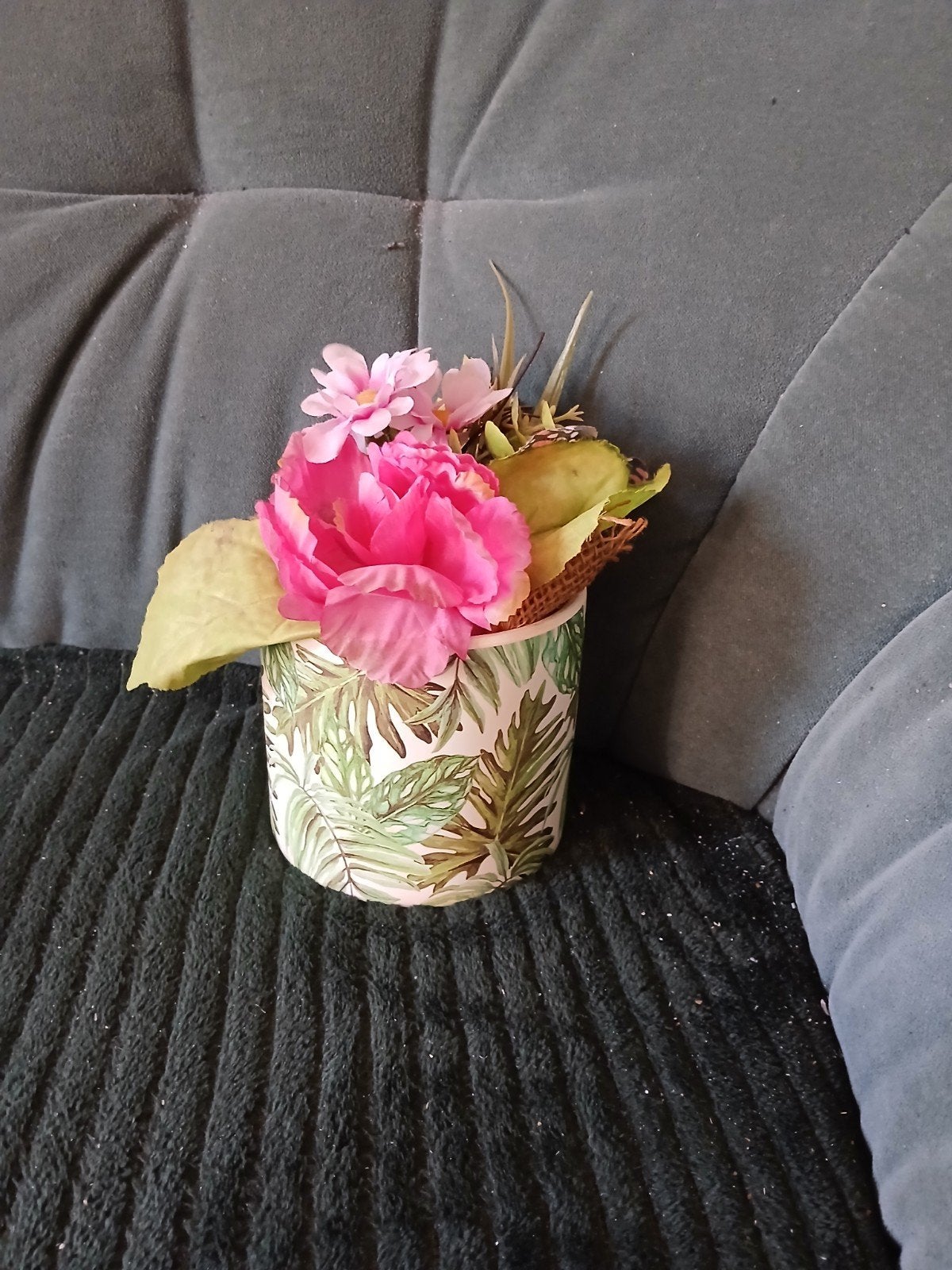 kunstbloemen in pot, Ophalen