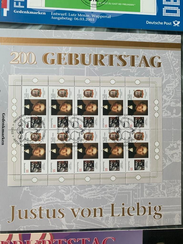 Duitse postzegels: Voetbal WK 2006, Justus von Liebig, etc., Ophalen of Verzenden, 1990 tot heden, Postfris