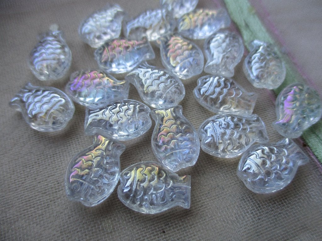 582/ tsjechische crystal clear ab vis kralen, Ophalen of Verzenden, Nieuw, Kraal