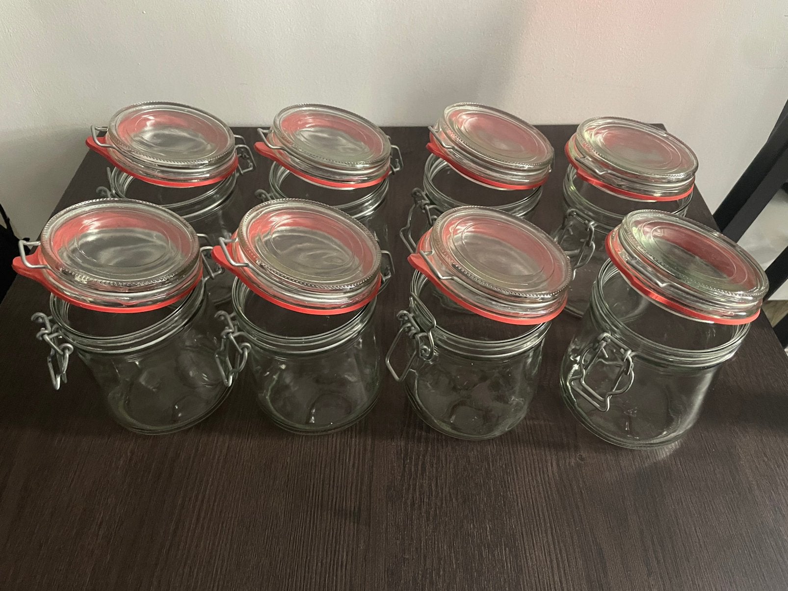 Wekpotten 500 ml inhoud - 8 stuks, Verzenden, Zo goed als nieuw, Glas, Pot, Bus of Blik