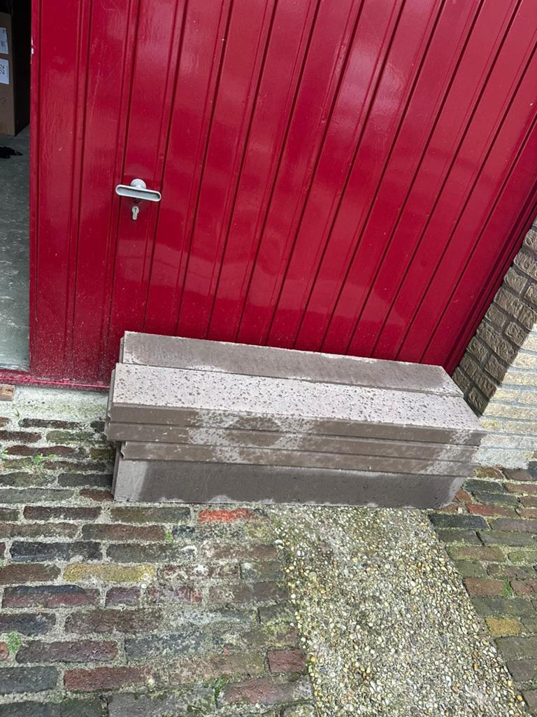 9 EXCLUTON Opsluitbanden kleur Taupe 100 x 15 x 5, Tuin en Terras, Tegels en Klinkers, Ophalen, Overige typen, Nieuw, Minder dan 5 m²