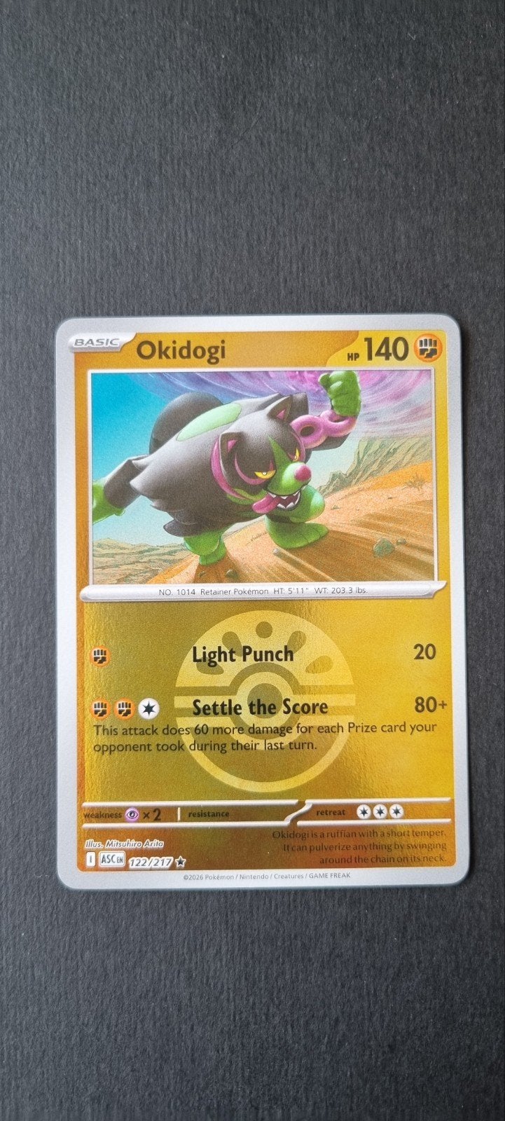 Okidogi Pokéball XASC 122/217, Ophalen of Verzenden, Zo goed als nieuw, Losse kaart