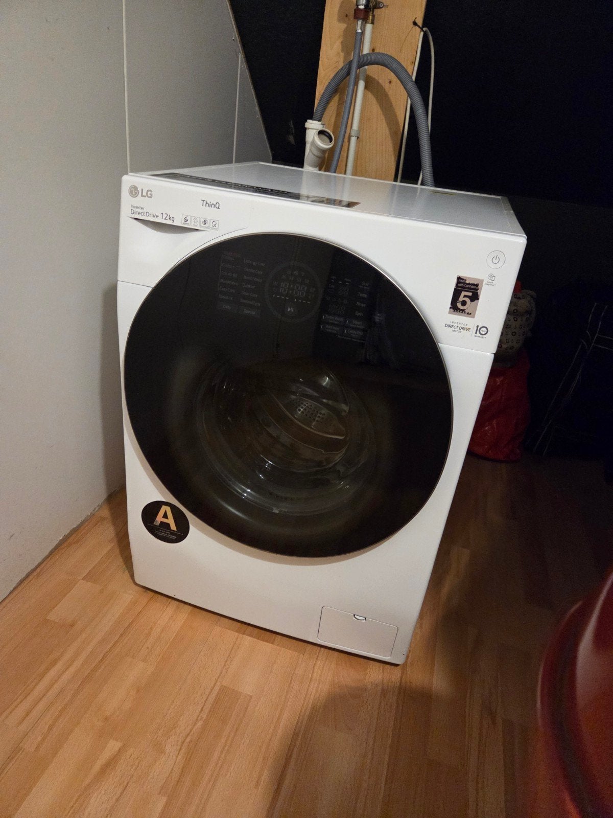 LG Wasmachine 12kg - OE melding (afvoer verstopt), Witgoed en Apparatuur, 1200 tot 1600 toeren, 10 kg of meer, Ophalen of Verzenden