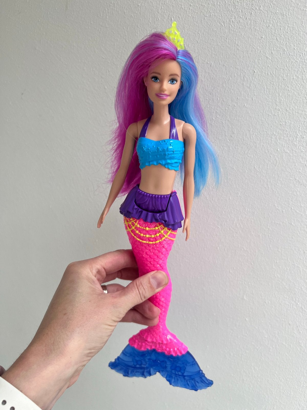Barbie Zeemeermin Dreamtopia van Mattel met kleurrijk haar, Ophalen of Verzenden, Zo goed als nieuw, Barbie