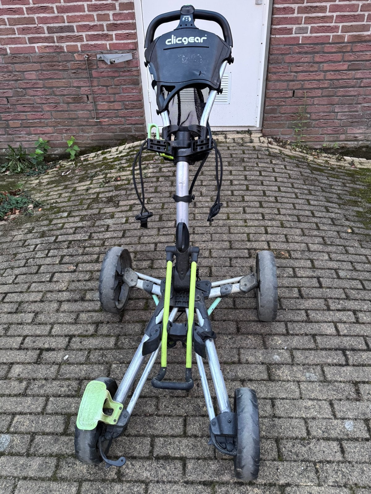 Clicgear Model 8.0 golftrolley 4-wiel – compleet, Sport en Fitness, Golf, Ophalen, Gebruikt, Golfkar, Overige merken