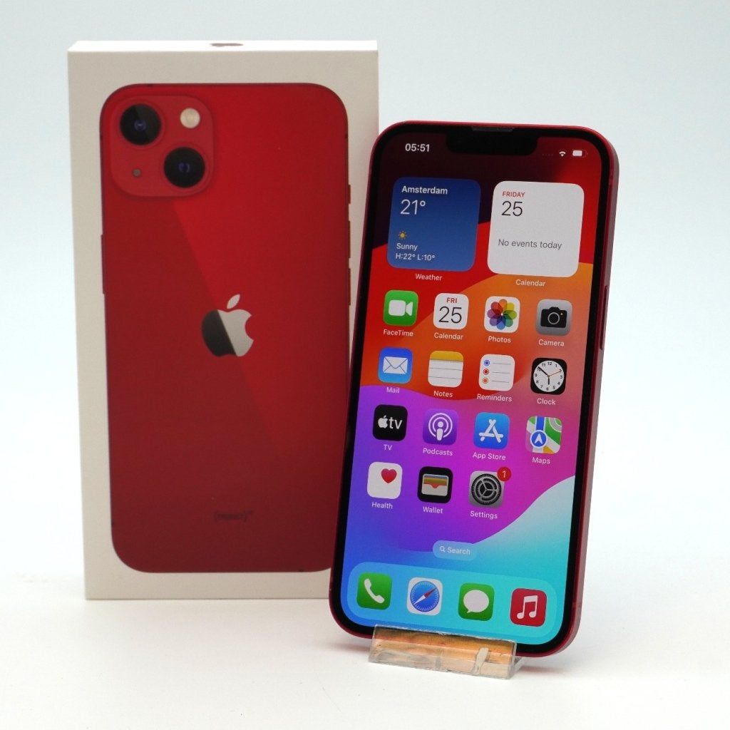 iPhone 13 128GB RED in Nette Staat - Batterij 86%, Apple, Zo goed als nieuw, Support@apple.com, One Apple Park Way
Cupertino, CA 95014
United States