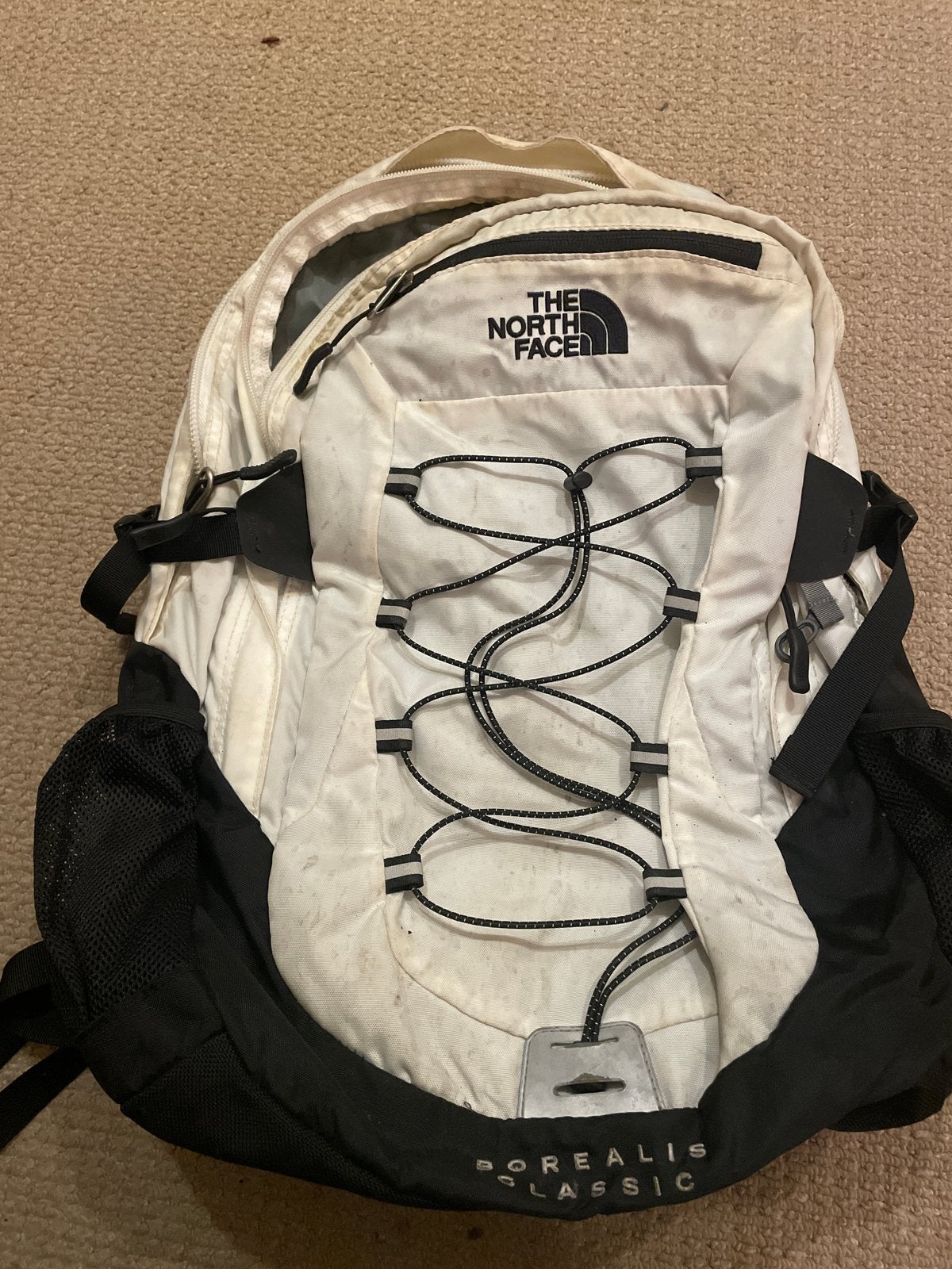 The North Face computer rugzak - Zwart/Wit, Gebruikt, 25 tot 40 cm, Ophalen of Verzenden, Overige merken