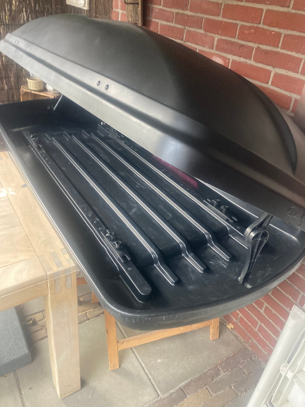 dakkoffer+slot/Sleutel/gratis Mont Blanc dakdragers/ 400 lit, Auto diversen, Ophalen, Gebruikt