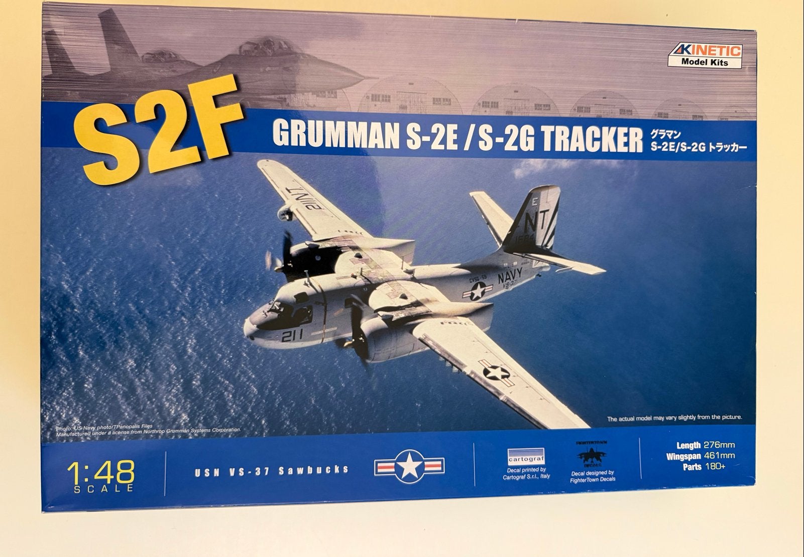 Kinetic Model Kits Grumman S-2E/S-2G Tracker 1:48, Hobby en Vrije tijd, Overige merken, Nieuw, Ophalen of Verzenden, Groter dan 1:72