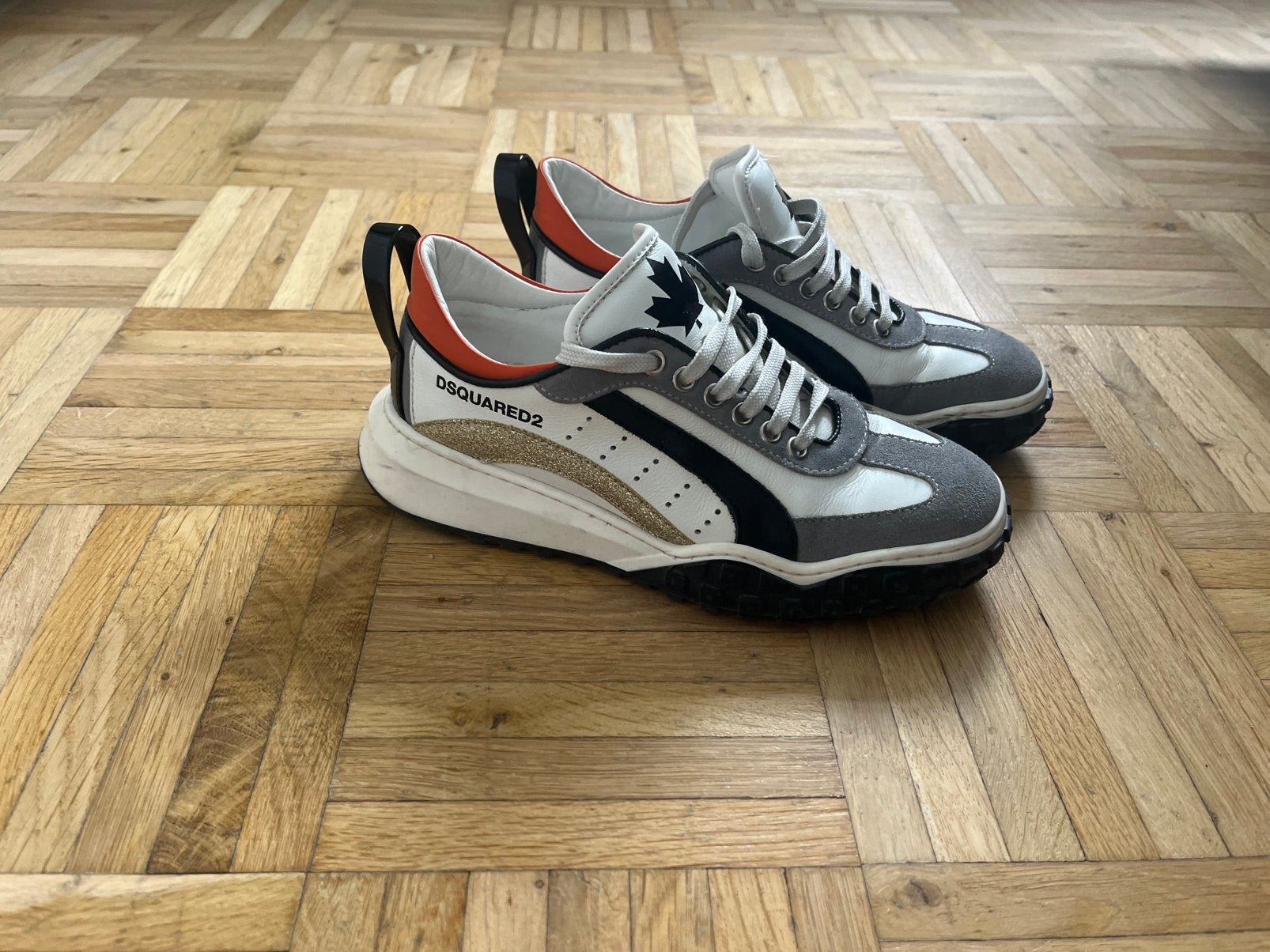Dames Dsquared, Wit, Ophalen of Verzenden, Sneakers of Gympen, Gedragen