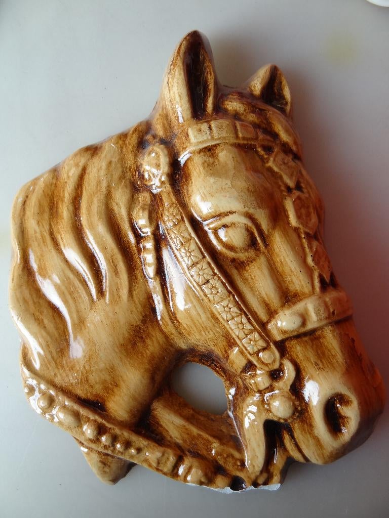 Gipsen Paard Voor Aan De Muur, Ophalen, Gebruikt, Textiel, Decoratieobject