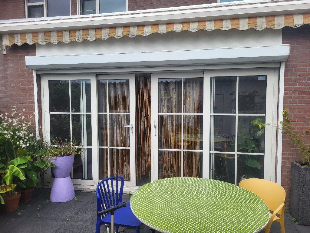 Schuifpui circa 4m aluminium dubbel glas, Doe-het-zelf en Verbouw, Ophalen, Gebruikt, 160 cm of meer, Glasplaat