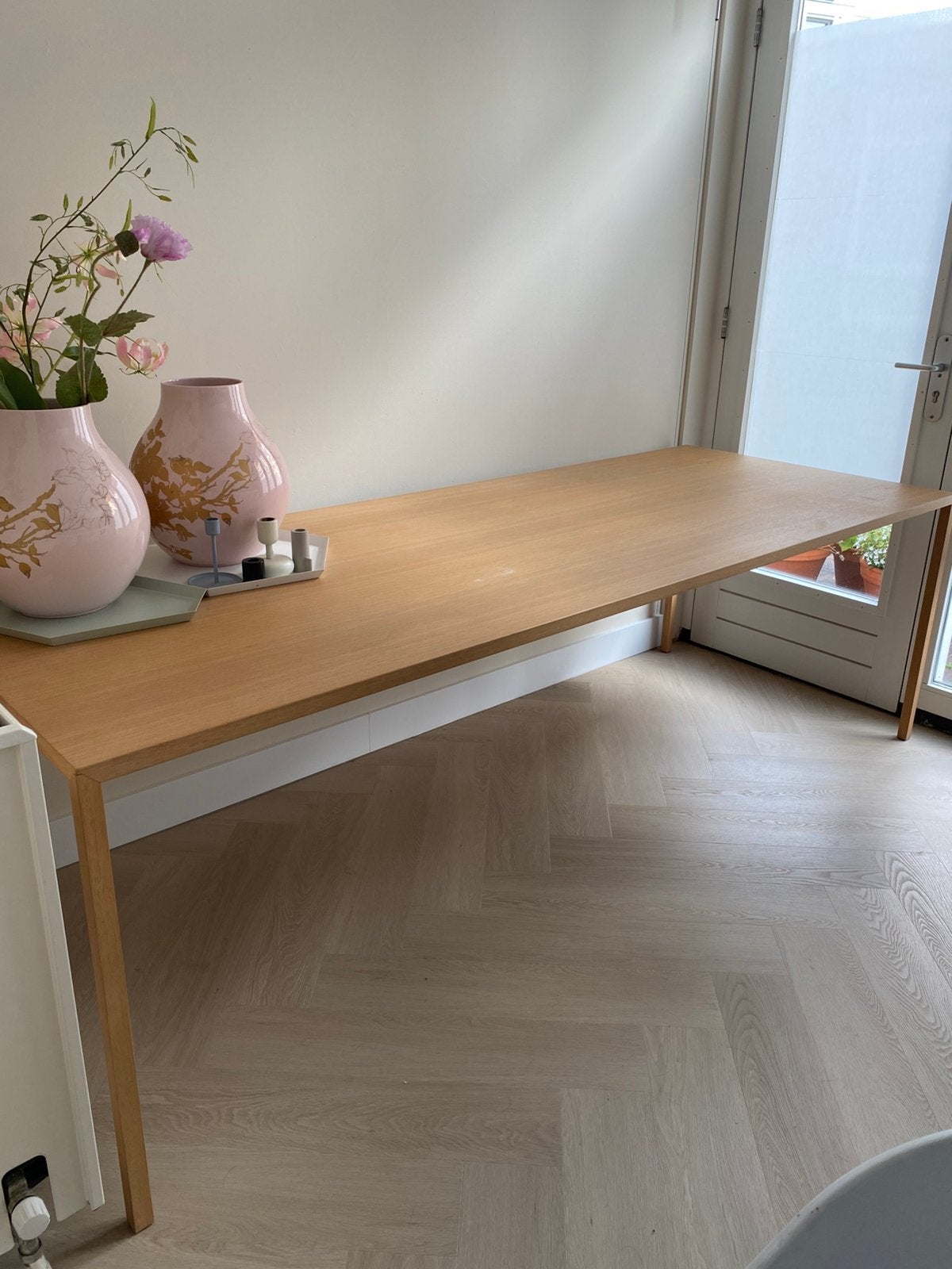 Arco Slim eettafel., Ophalen, Gebruikt, 75 cm of meer, Eikenhout