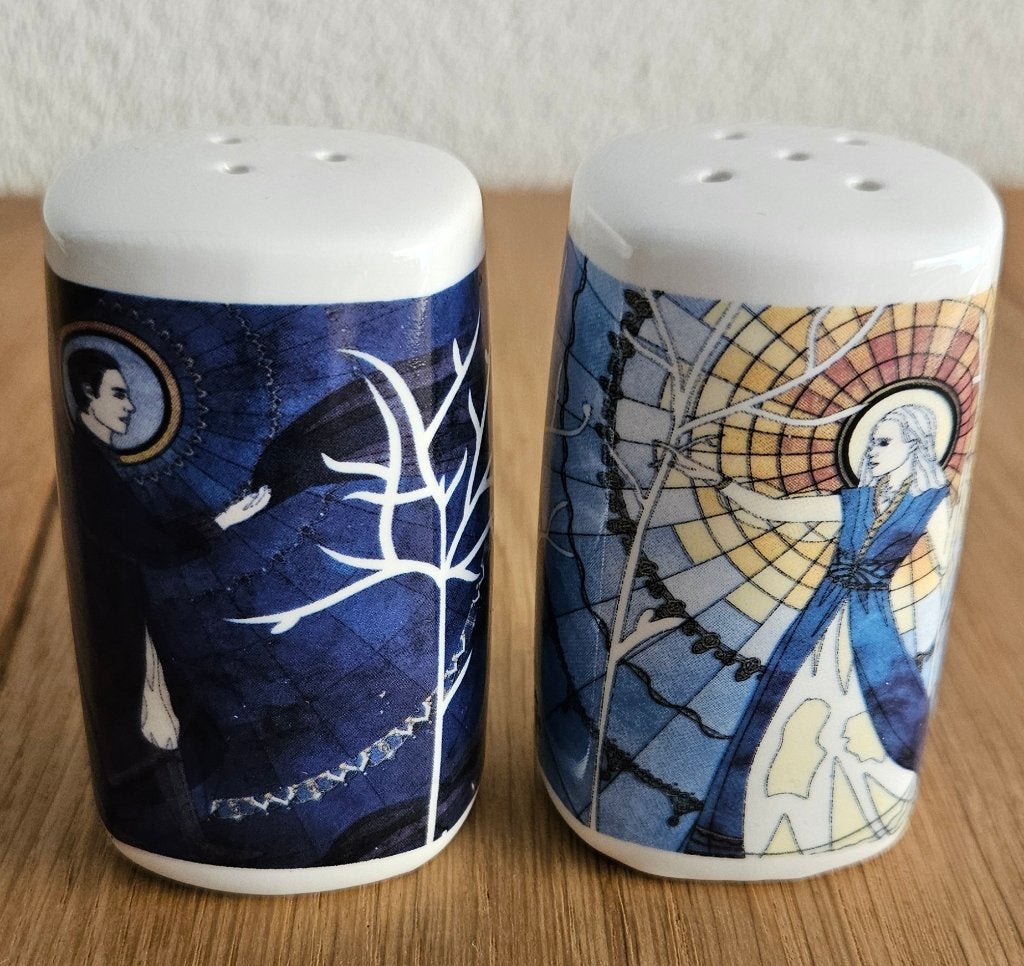 Porselein peper & zoutstel merk Litjoy Crate nieuwe vintage!, Ophalen of Verzenden