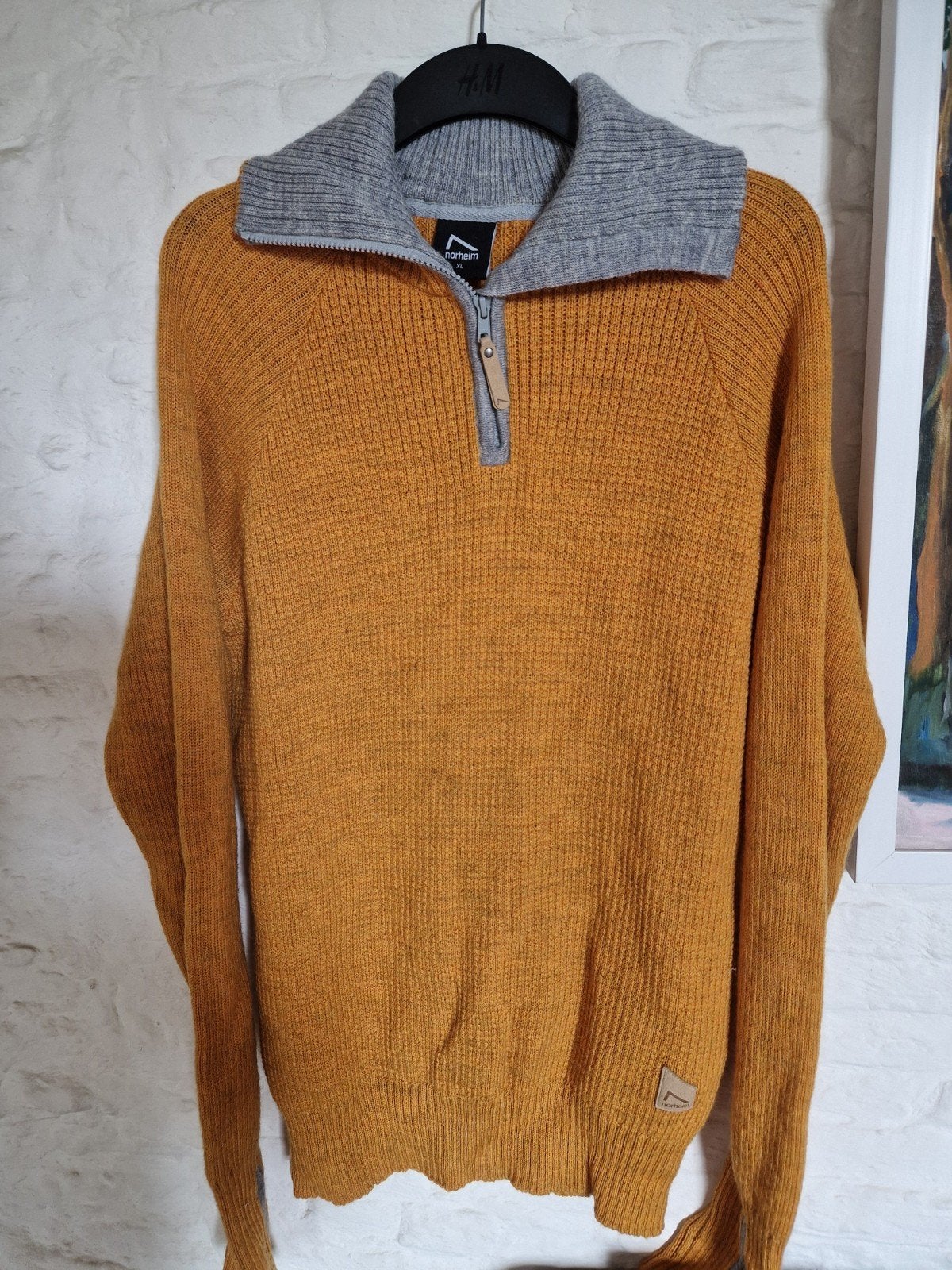Norheim Noorse wollen trui - XL - Zgan, Norheim, Verzenden, Geel, Maat 56/58 (XL)