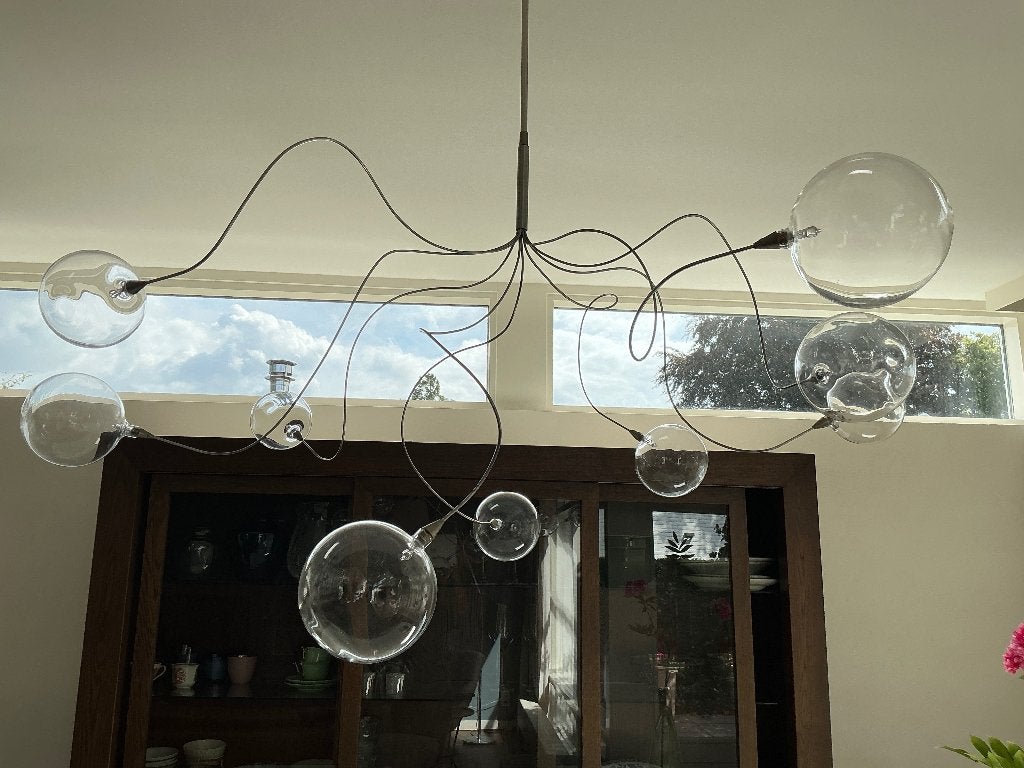 Harco Loor big bubbles hanglamp, Ophalen, Gebruikt, Glas