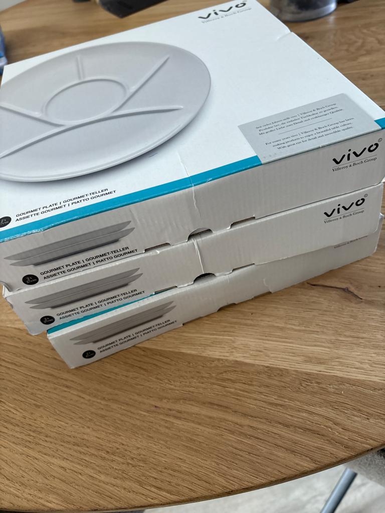 Vivo Villeroy & Boch Gourmet Borden - Nieuw in doos, Ophalen, Keramiek, Nieuw, Bord(en)