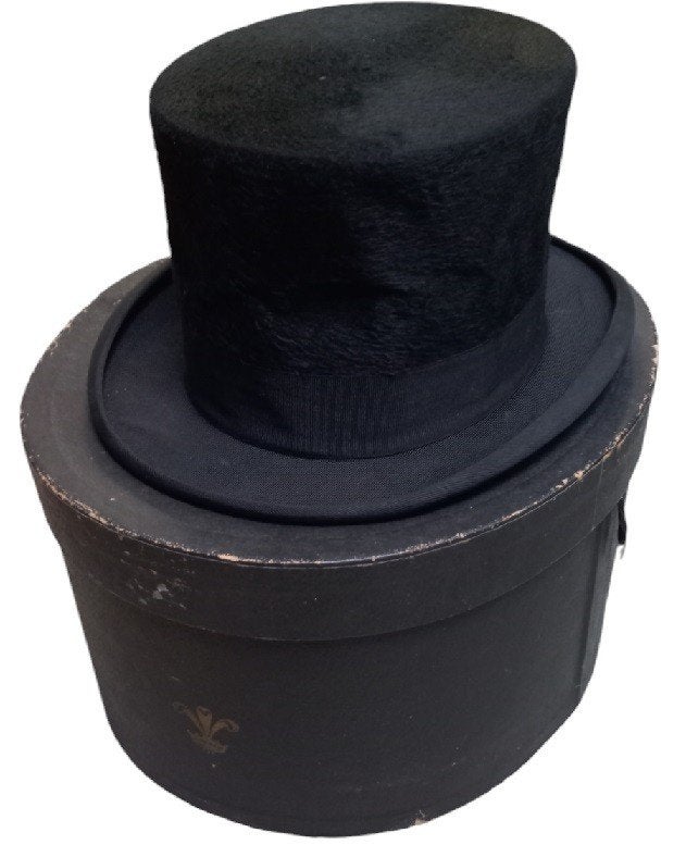Francy-Tailor hoge hoed. zwarte kleur, fluweel., Ophalen of Verzenden, Gedragen, Hoed
