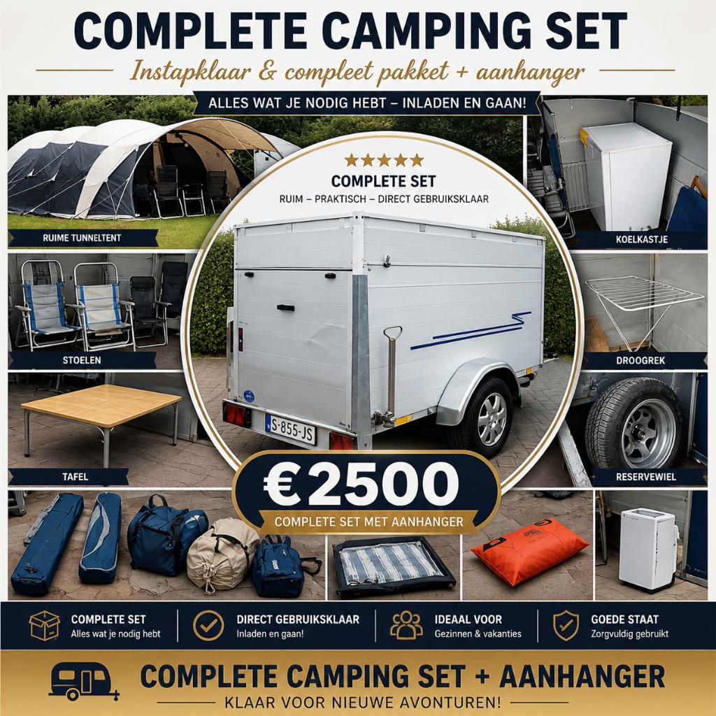 ANSSEMS bagagewagen + complete kampeeruitrusting, Meerkleurig, Tot en met 6, Ophalen, Overige merken