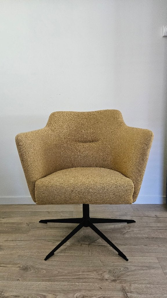 Draaifauteuil Tess, stof new ocean curry, Ophalen, Minder dan 75 cm, Zo goed als nieuw, Stof