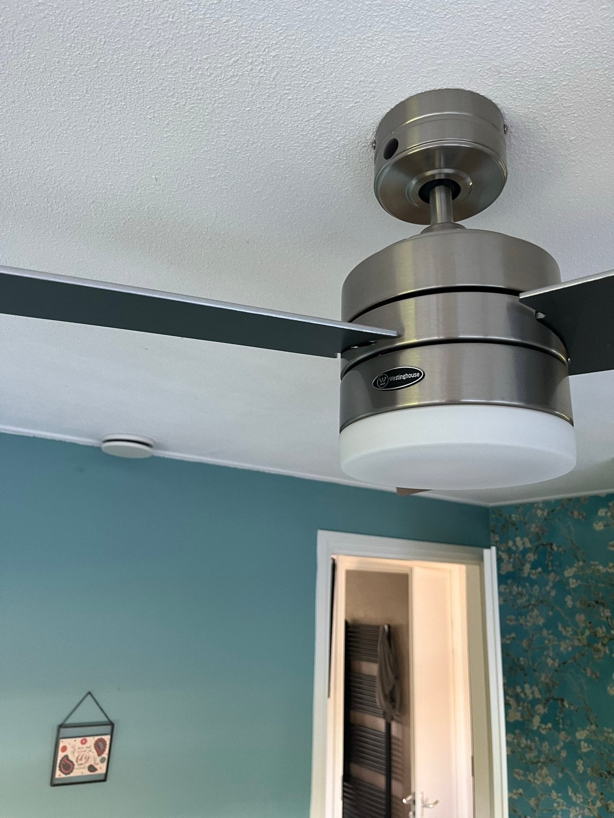 Plafondventilator met verlichting en afstandsbediening, Metaal, Overige merken, Gebruikt, Met afstandsbediening