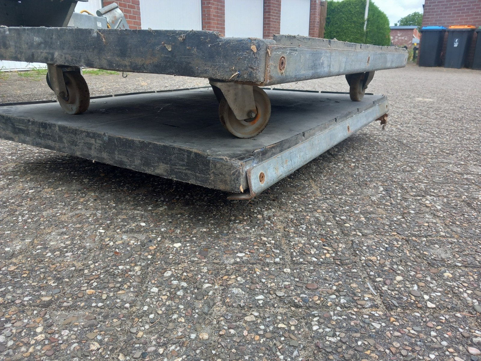 Stevige transportkar op wielen, Doe-het-zelf en Verbouw, 100 liter of meer, Ophalen, Gebruikt, Transportkar