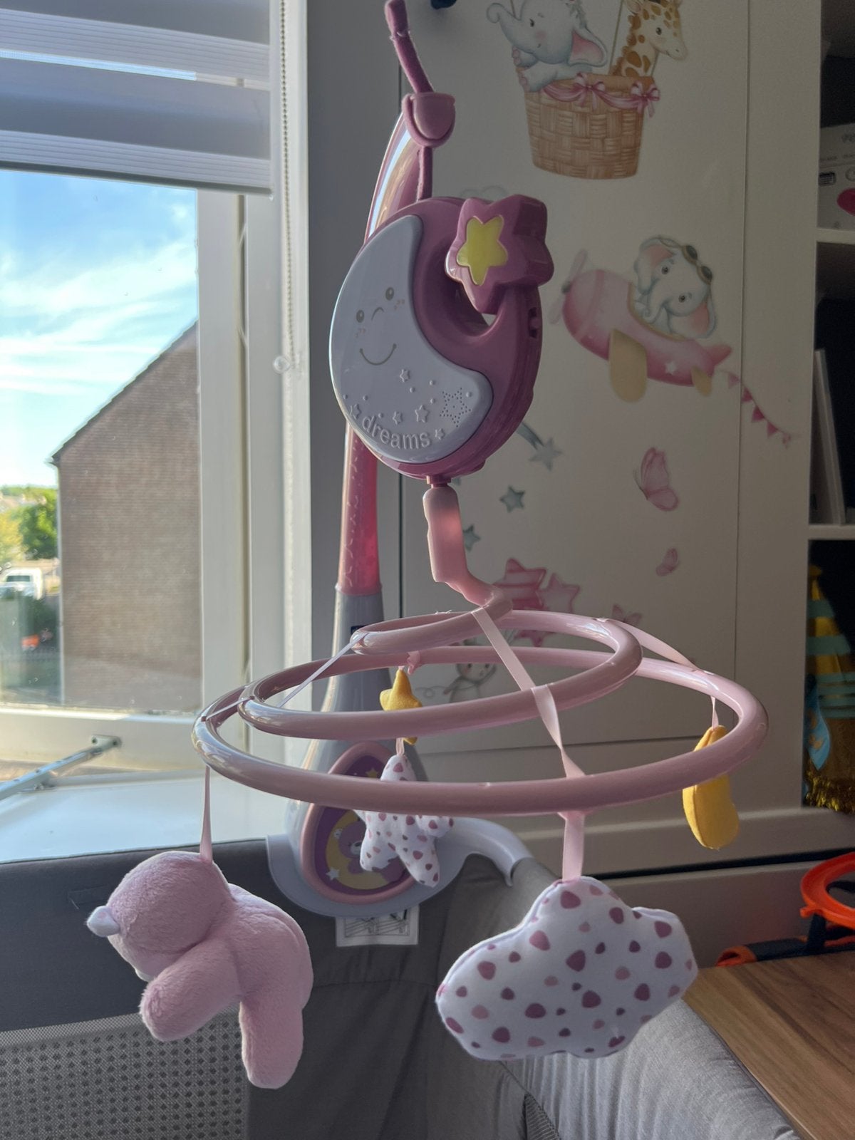 Chicco Next2Dreams muziekmobiel roze – First Dreams, Ophalen of Verzenden, Zo goed als nieuw, Mobiel